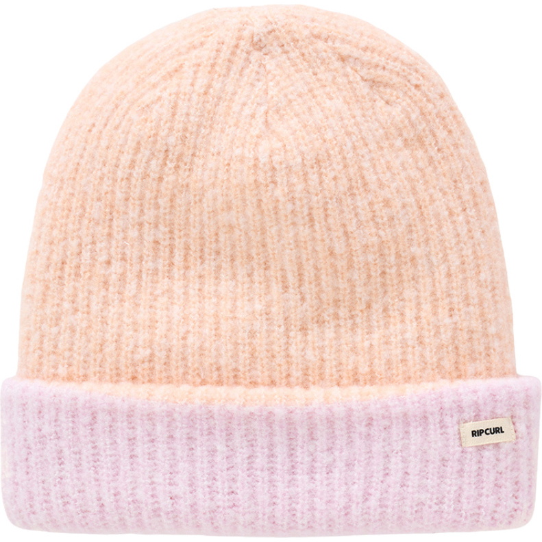 2026 Rip Curl Dames 2 Tonalen Reg Revo Beanie 02MWHE - Peach / Lilac